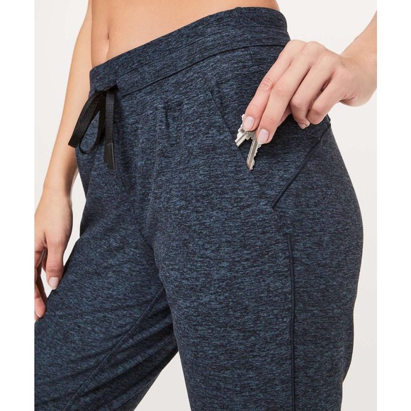 Lululemon Joggers 2 Navy Blue Heathered Ready To Rulu High Rise Stretch Athletic - Picture 6 of 14